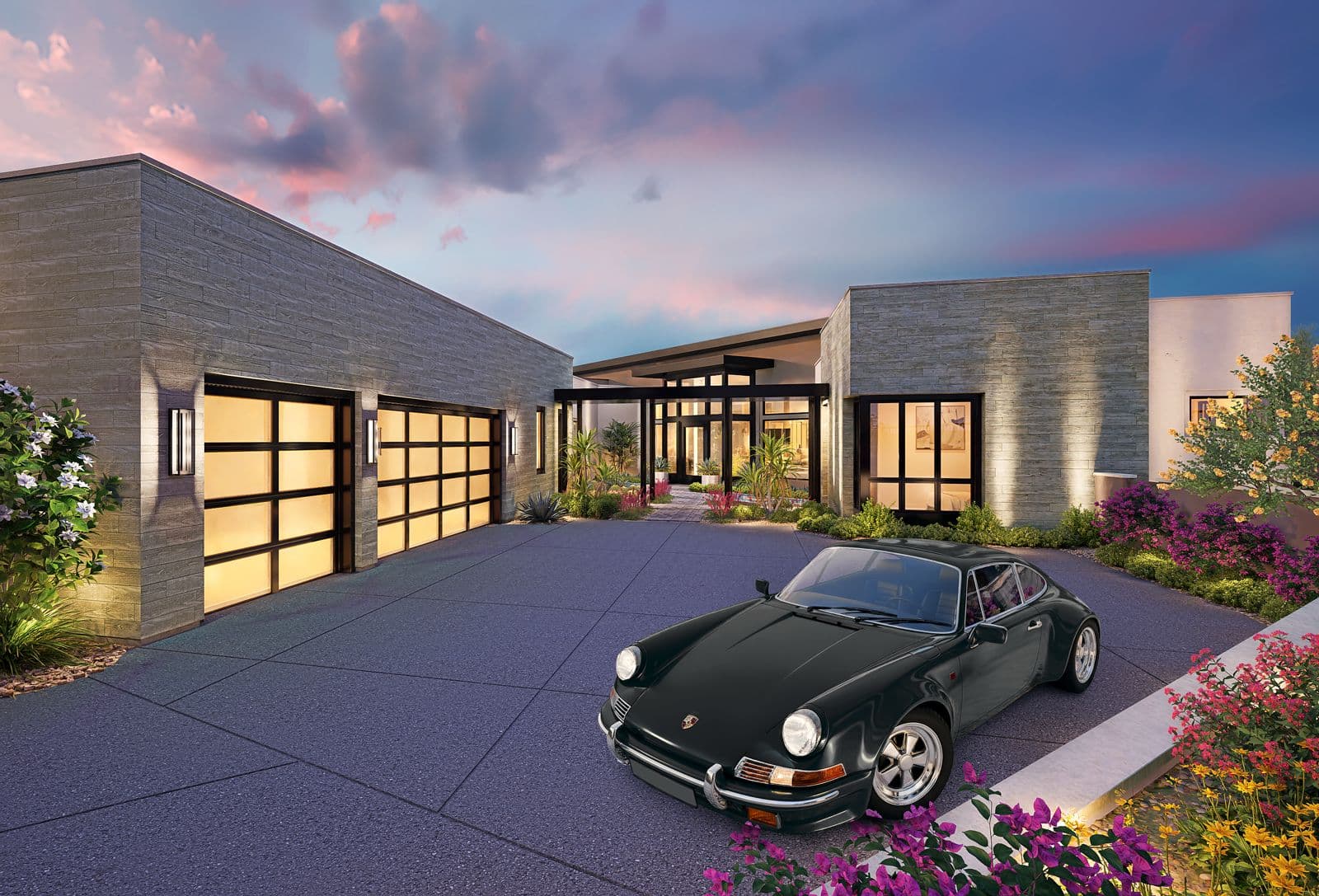 8 Canyon Creek — Exterior at Night